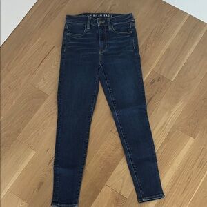 American Eagle Outfitters Indigo High-Rise Skinny Jeans 2 Short